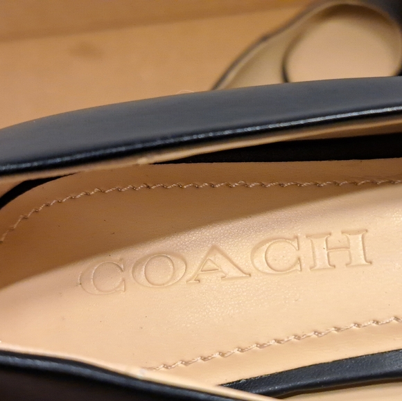 COPY - Coach WILLA 45 Black LEATHER Pointed ToeHeels Pumps  US Size 8 New  With… - Picture 15 of 16